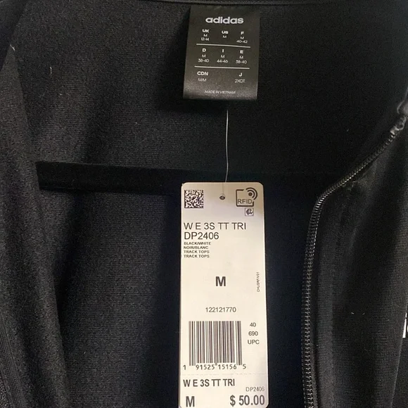 Adidas women’s 3 stripes track top - Picture 3 of 4